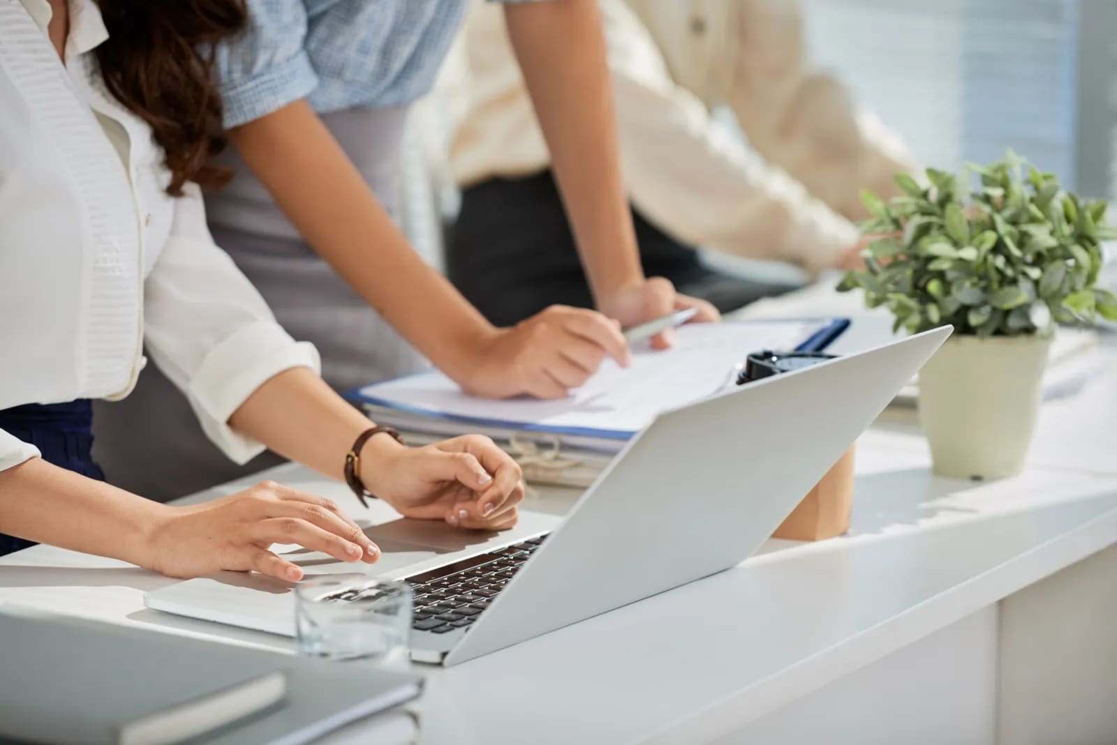 Accountant reviewing SmartGL suggestions on a laptop